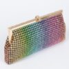 Rhinestone Party Clutch with Chain Strap – Black