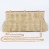 Rhinestone Party Clutch with Chain Strap – Black