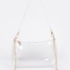 Glimmer Clear PVC Shoulder Bag with Gold Chain