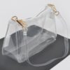 Glimmer Clear PVC Shoulder Bag with Gold Chain