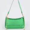 Glimmer Clear PVC Shoulder Bag with Gold Chain