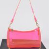 Glimmer Clear PVC Shoulder Bag with Gold Chain