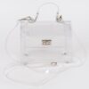 Transparent Single-Handle Clutch – PVC & Metal Details