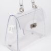Transparent Single-Handle Clutch – PVC & Metal Details