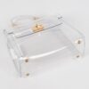 Transparent Single-Handle Clutch – PVC & Metal Details