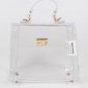 Transparent Single-Handle Clutch – PVC & Metal Details