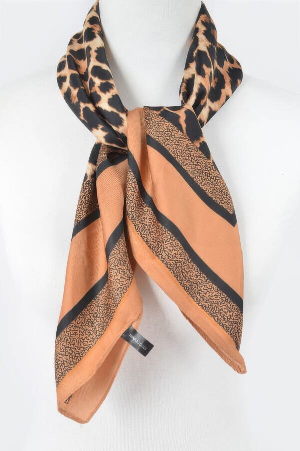 Leopard Print Bandana – Lightweight Square Scarf