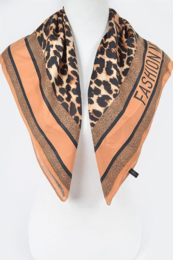 Leopard Print Bandana – Lightweight Square Scarf