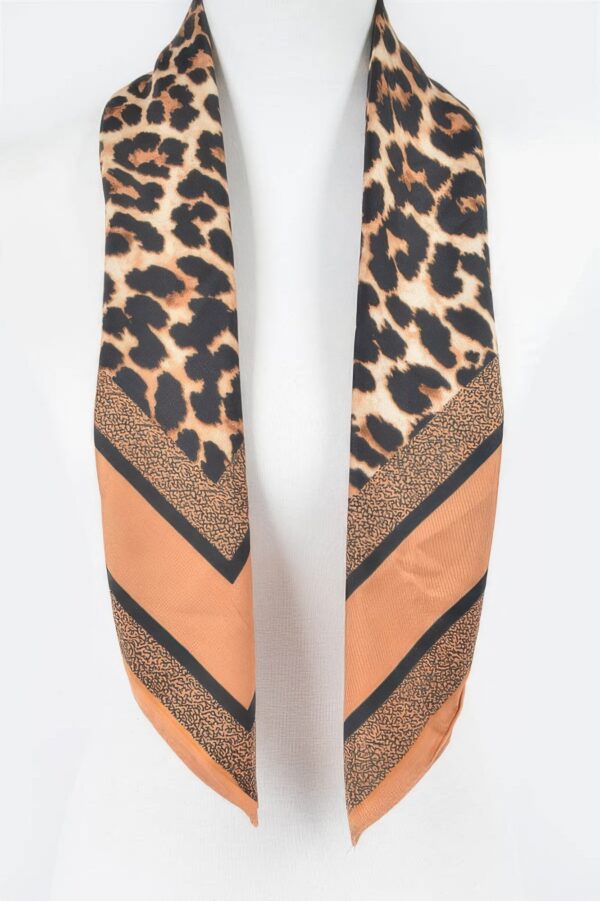 Leopard Print Bandana – Lightweight Square Scarf