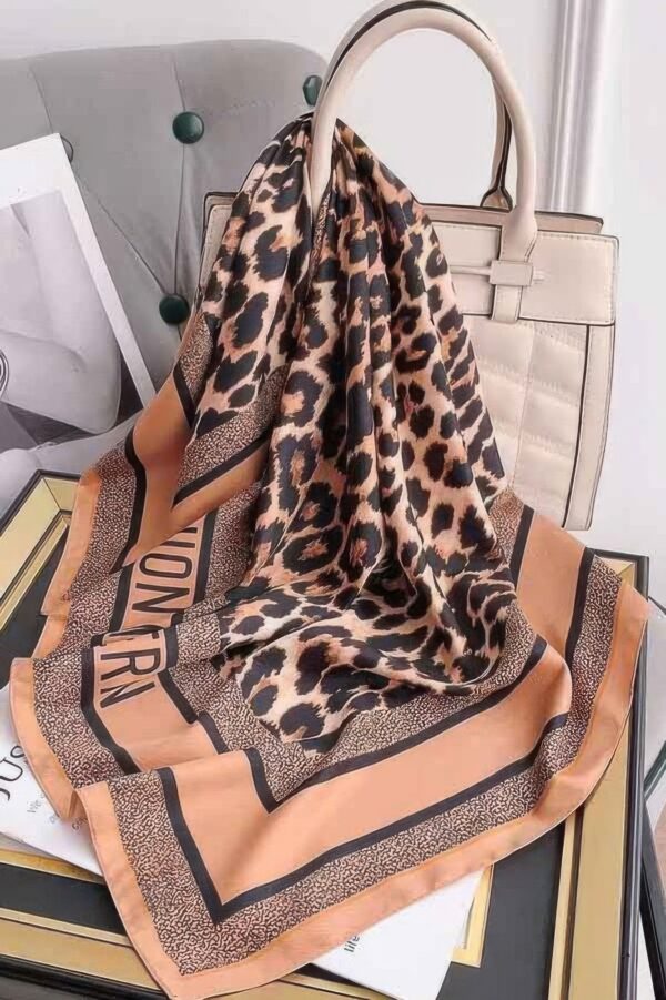 Leopard Print Bandana – Lightweight Square Scarf