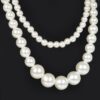Double-Layer Faux Pearl Necklace – Classic White