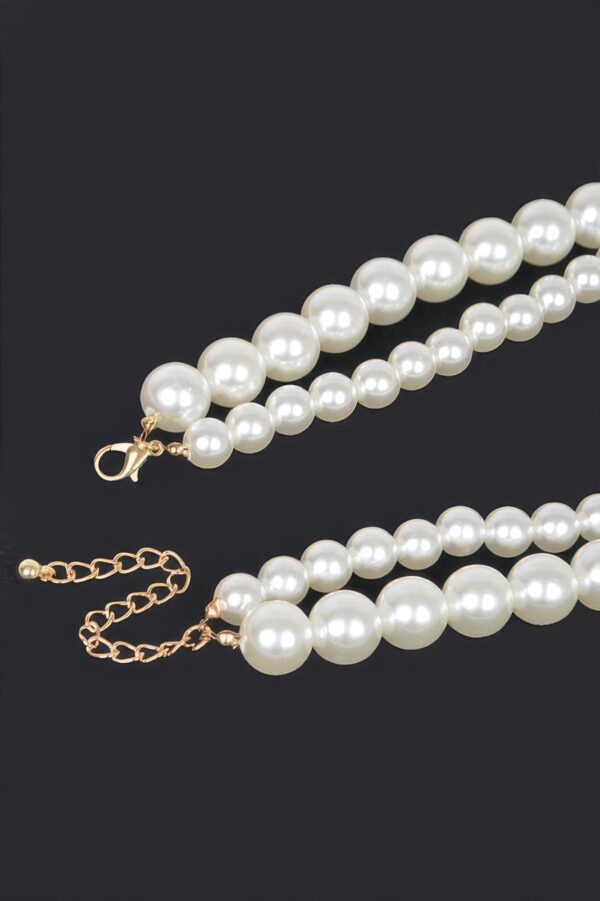 Double-Layer Faux Pearl Necklace – Classic White