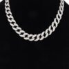 Hammered Silver-Tone Chain Necklace – 17″ Length