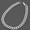 Hammered Silver-Tone Chain Necklace – 17″ Length