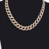 Hammered Silver-Tone Chain Necklace – 17″ Length