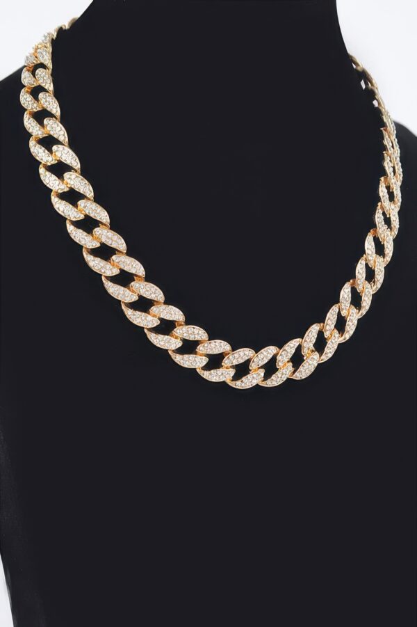 Hammered Silver-Tone Chain Necklace – 17″ Length
