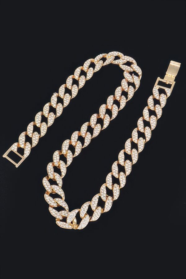 Hammered Silver-Tone Chain Necklace – 17″ Length