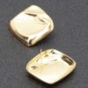 Gold Plated Rectangle Earrings with Sterling Posts