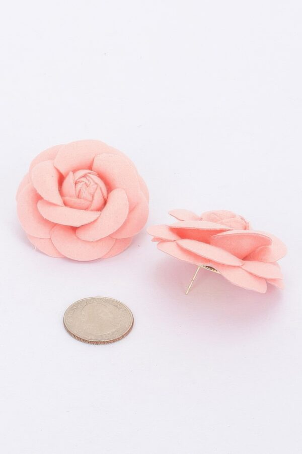 Oversized Sculptural Flower Stud Earrings
