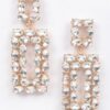 Rhinestone Rectangle Earrings – Colorful Crystal Accents