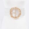 Clear PVC Belt with Vintage Round Metal Buckle – Plus Size