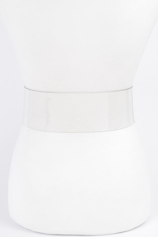 Clear PVC Belt with Vintage Round Metal Buckle – Plus Size
