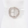 Clear PVC Belt with Vintage Round Metal Buckle – Plus Size