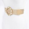 Pearl-Accent Metallic Stretch Plus-Size Belt