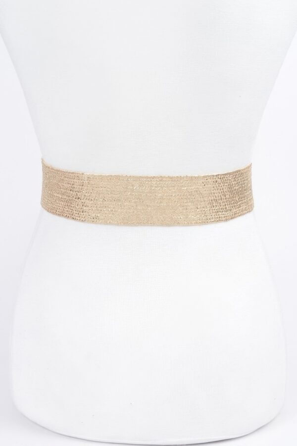 Pearl-Accent Metallic Stretch Plus-Size Belt