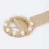 Pearl-Accent Metallic Stretch Plus-Size Belt