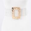 Clear PVC Belt with Rectangle Metal Buckle – Plus Size