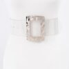 Clear PVC Belt with Rectangle Metal Buckle – Plus Size