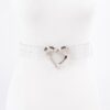 Plus-Size Clear PVC Belt with Heart Buckle