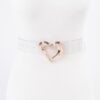 Plus-Size Clear PVC Belt with Heart Buckle