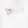 Plus-Size Clear PVC Belt with Heart Buckle