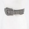 Plus-Size Rhinestone Western Belt – Clear PVC, Crystal Buckle
