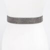 Plus-Size Rhinestone Western Belt – Clear PVC, Crystal Buckle