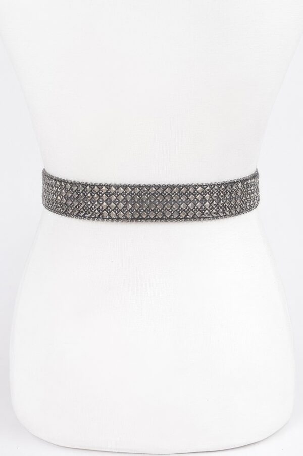 Plus-Size Rhinestone Western Belt – Clear PVC, Crystal Buckle