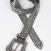 Plus-Size Rhinestone Western Belt – Clear PVC, Crystal Buckle