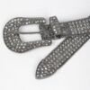 Plus-Size Rhinestone Western Belt – Clear PVC, Crystal Buckle