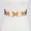 Faux Leather Plus-Size Belt with Multi-Metal Buckles