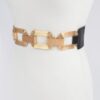 Faux Leather Plus-Size Belt with Multi-Metal Buckles