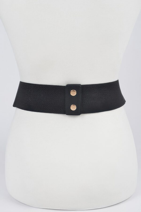 Faux Leather Plus-Size Belt with Multi-Metal Buckles