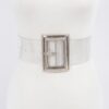 Oversized Transparent PVC Belt with Gold Buckle
