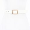 Faux Leather Belt with Square Buckle – Minimalist