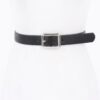 Faux Leather Belt with Square Buckle – Minimalist