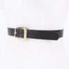 Faux Leather Belt with Square Buckle – Minimalist