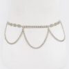 Chain Belt with Rhinestone Accent – Gold-Tone