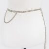 Chain Belt with Rhinestone Accent – Gold-Tone
