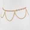 Chain Belt with Rhinestone Accent – Gold-Tone